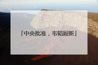中央批准，韦韬履新