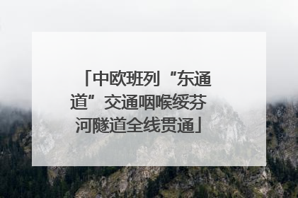 中欧班列“东通道”交通咽喉绥芬河隧道全线贯通