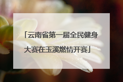 云南省第一届全民健身大赛在玉溪燃情开赛
