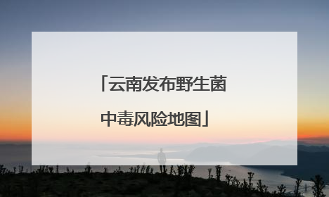 云南发布野生菌中毒风险地图