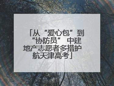 从“爱心包”到“协防员” 中建地产志愿者多措护航天津高考