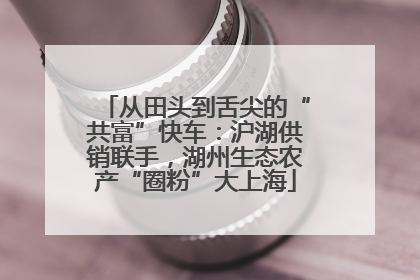 从田头到舌尖的“共富”快车：沪湖供销联手，湖州生态农产“圈粉”大上海
