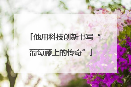 他用科技创新书写“葡萄藤上的传奇”