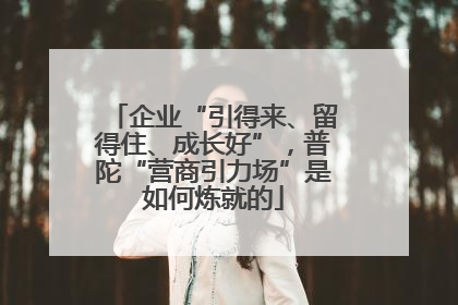 企业“引得来、留得住、成长好”，普陀“营商引力场”是如何炼就的