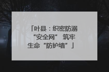 叶县：织密防溺“安全网” 筑牢生命“防护墙”