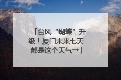 台风“蝴蝶”升级！厦门未来七天都是这个天气→