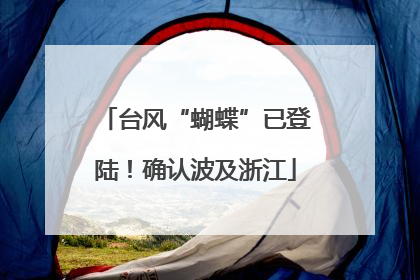 台风“蝴蝶”已登陆！确认波及浙江