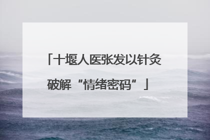 十堰人医张发以针灸破解“情绪密码”