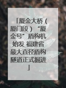 厦金大桥（厦门段）“厦金号”盾构机始发 福建省最大直径盾构隧道正式掘进