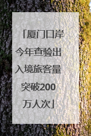 厦门口岸今年查验出入境旅客量突破200万人次
