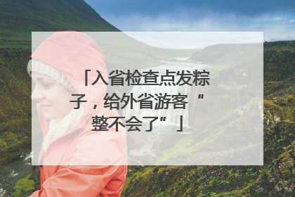入省检查点发粽子，给外省游客“整不会了”