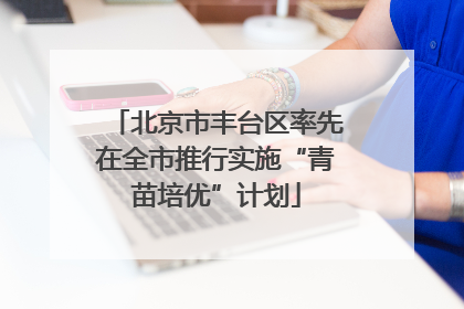北京市丰台区率先在全市推行实施“青苗培优”计划