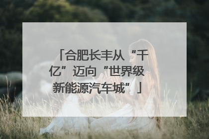 合肥长丰从“千亿”迈向“世界级新能源汽车城”