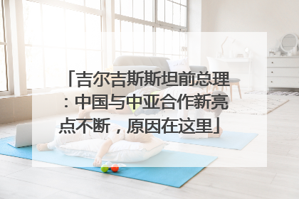 吉尔吉斯斯坦前总理：中国与中亚合作新亮点不断，原因在这里