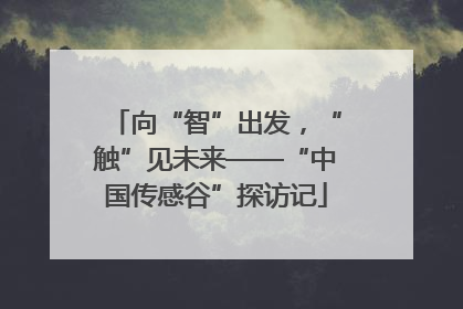 向“智”出发，“触”见未来——“中国传感谷”探访记