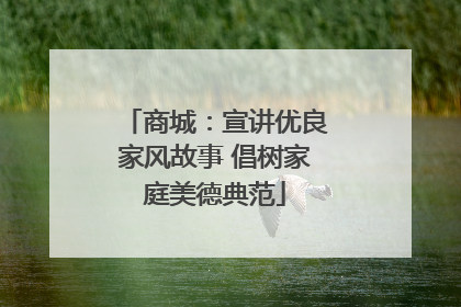 商城：宣讲优良家风故事 倡树家庭美德典范