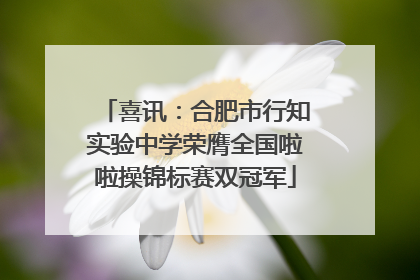 喜讯：合肥市行知实验中学荣膺全国啦啦操锦标赛双冠军