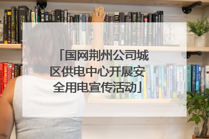 国网荆州公司城区供电中心开展安全用电宣传活动