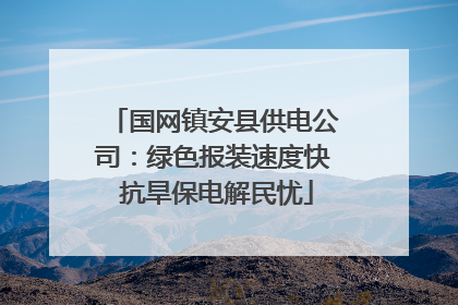 国网镇安县供电公司：绿色报装速度快 抗旱保电解民忧