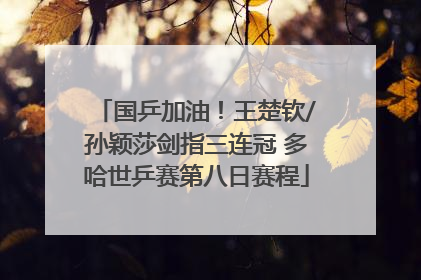 国乒加油！王楚钦/孙颖莎剑指三连冠 多哈世乒赛第八日赛程