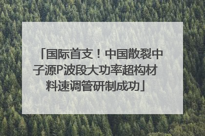 国际首支！中国散裂中子源P波段大功率超构材料速调管研制成功