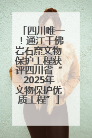 四川唯一！通江千佛岩石窟文物保护工程获评四川省“2025年文物保护优质工程”
