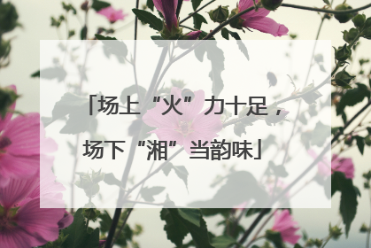 场上“火”力十足，场下“湘”当韵味