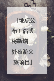 地点公布！淄博将新增一处夜游文旅项目