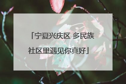 宁夏兴庆区 多民族社区里遇见你真好