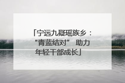 宁远九疑瑶族乡：“青蓝结对” 助力年轻干部成长