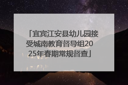 宜宾江安县幼儿园接受城南教育督导组2025年春期常规督查