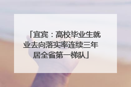 宜宾：高校毕业生就业去向落实率连续三年居全省第一梯队