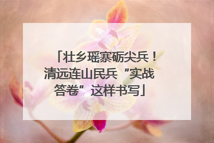 壮乡瑶寨砺尖兵！清远连山民兵“实战答卷”这样书写