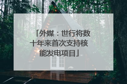 外媒：世行将数十年来首次支持核能发电项目