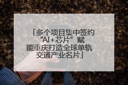 多个项目集中签约 “AI+芯片”赋能重庆打造全球单轨交通产业名片
