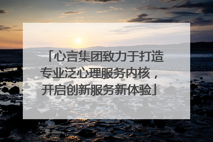 心言集团致力于打造专业泛心理服务内核，开启创新服务新体验