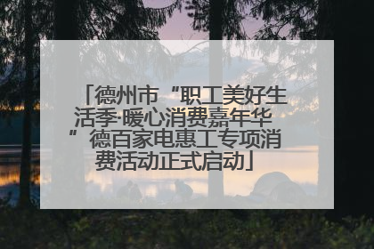 德州市“职工美好生活季·暖心消费嘉年华”德百家电惠工专项消费活动正式启动
