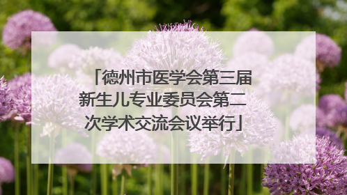 德州市医学会第三届新生儿专业委员会第二次学术交流会议举行