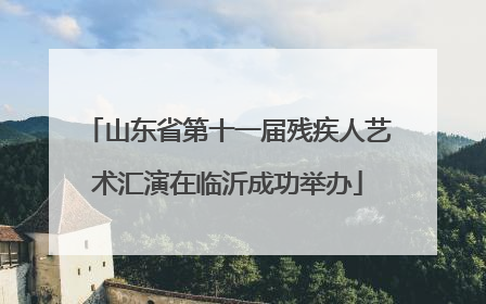 山东省第十一届残疾人艺术汇演在临沂成功举办