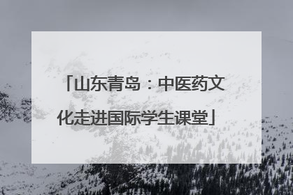 山东青岛：中医药文化走进国际学生课堂