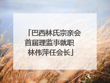 巴西林氏宗亲会首届理监事就职 林伟萍任会长