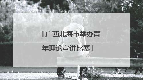 广西北海市举办青年理论宣讲比赛