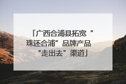广西合浦县拓宽“珠还合浦”品牌产品“走出去”渠道