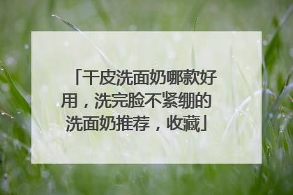 干皮洗面奶哪款好用，洗完脸不紧绷的洗面奶推荐，收藏