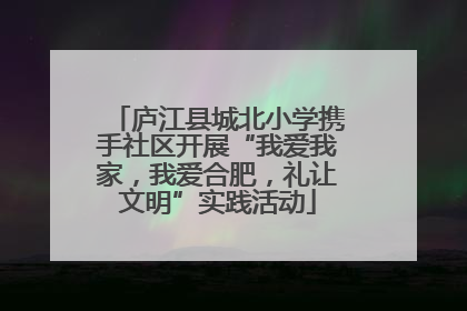 庐江县城北小学携手社区开展“我爱我家，我爱合肥，礼让文明”实践活动