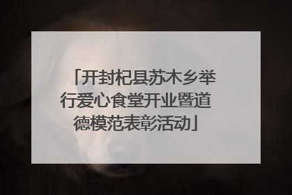 开封杞县苏木乡举行爱心食堂开业暨道德模范表彰活动