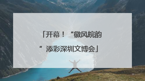 开幕！“徽风皖韵”添彩深圳文博会