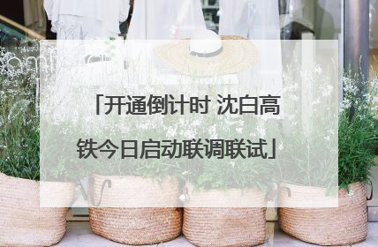 开通倒计时 沈白高铁今日启动联调联试