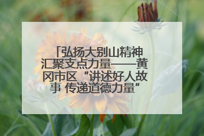 弘扬大别山精神 汇聚支点力量——黄冈市区“讲述好人故事 传递道德力量”百姓宣讲活动举行