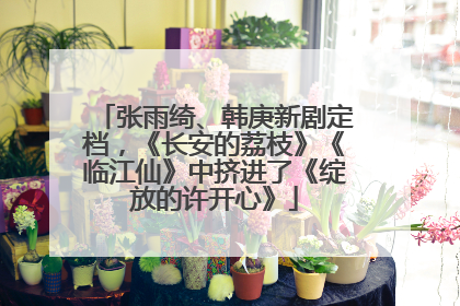 张雨绮、韩庚新剧定档，《长安的荔枝》《临江仙》中挤进了《绽放的许开心》